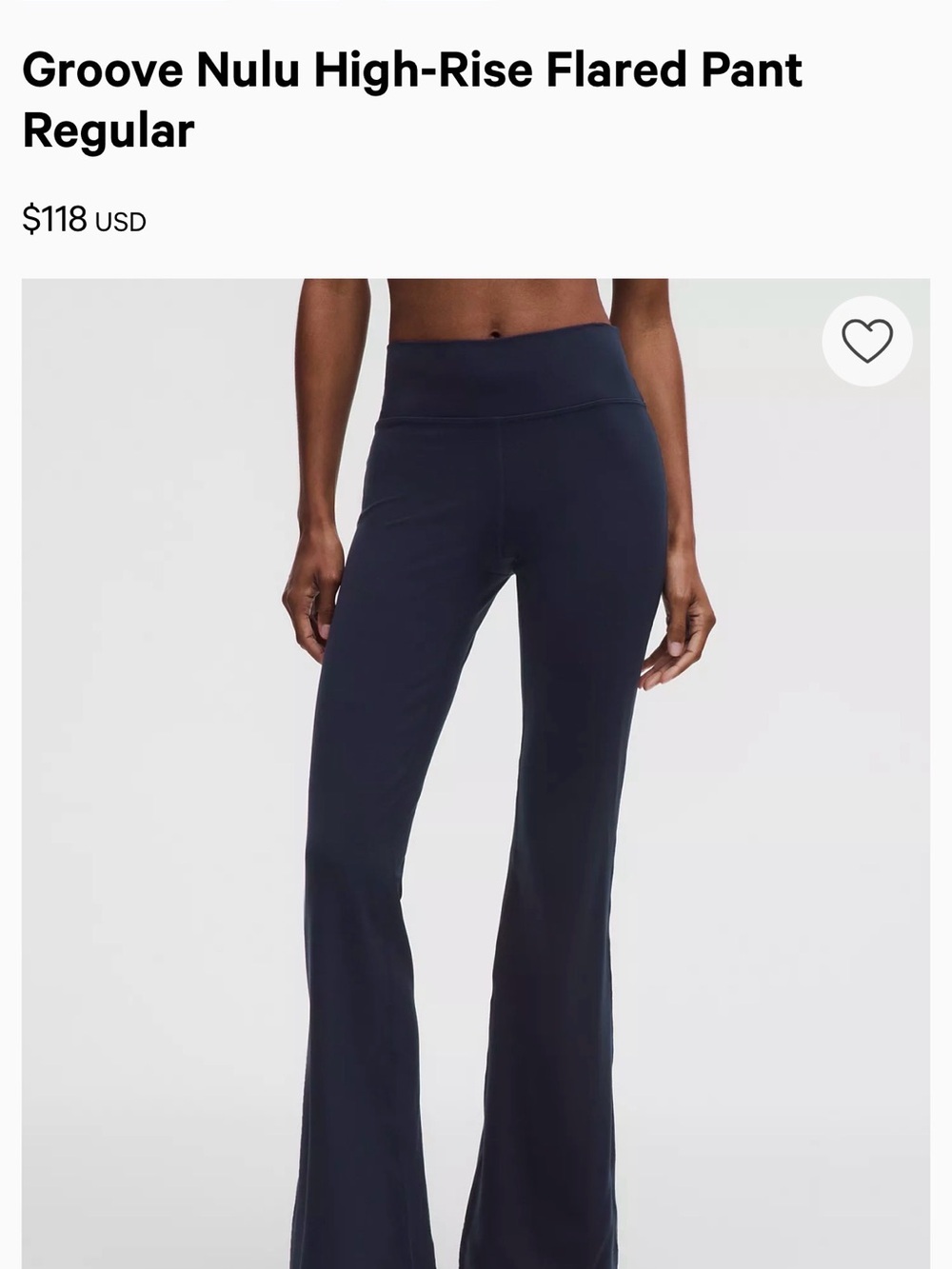 Lululemon Groove Nulu High Rise Flared Leggings in True Navy